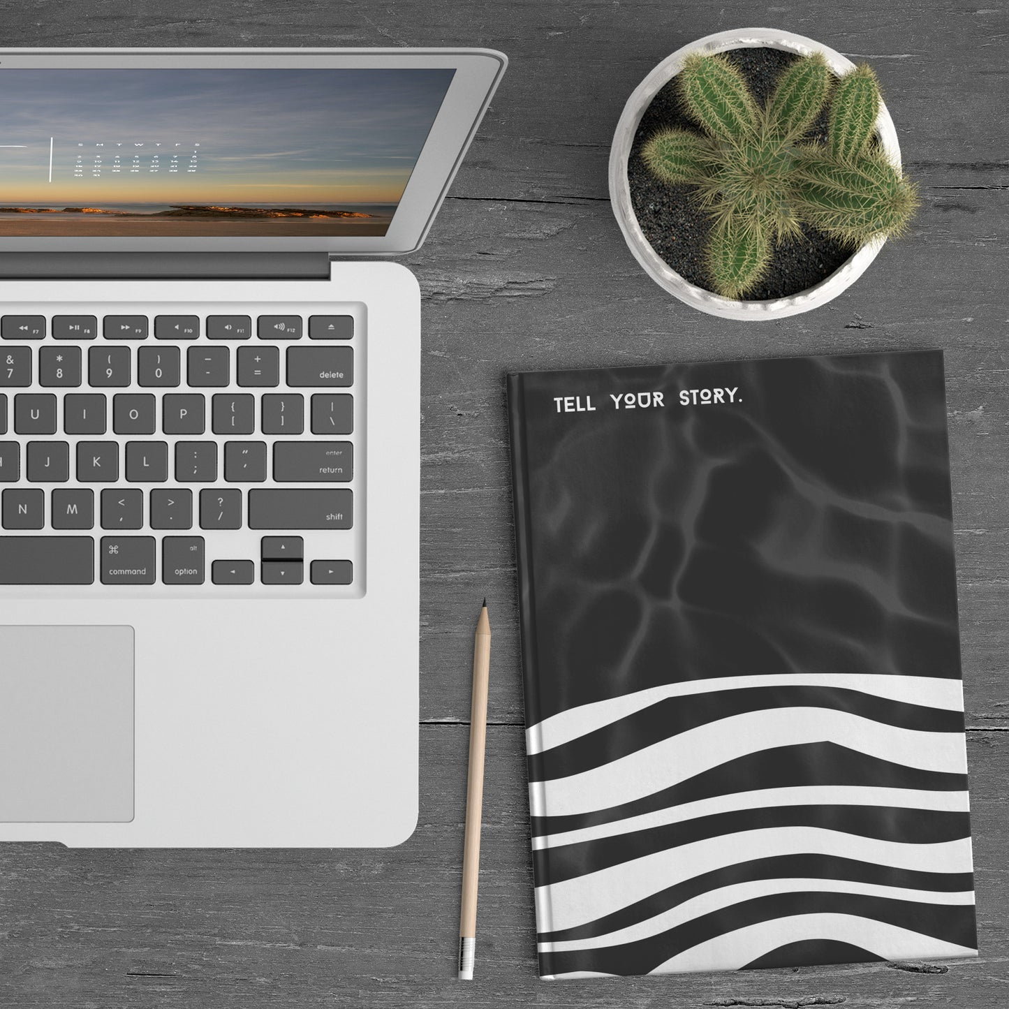 'Tell Your Story' - Hardcover Journal (DUA Black)