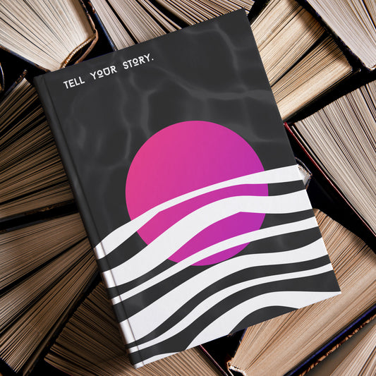 'Tell Your Story' - Hardcover Journal (NEO Black)